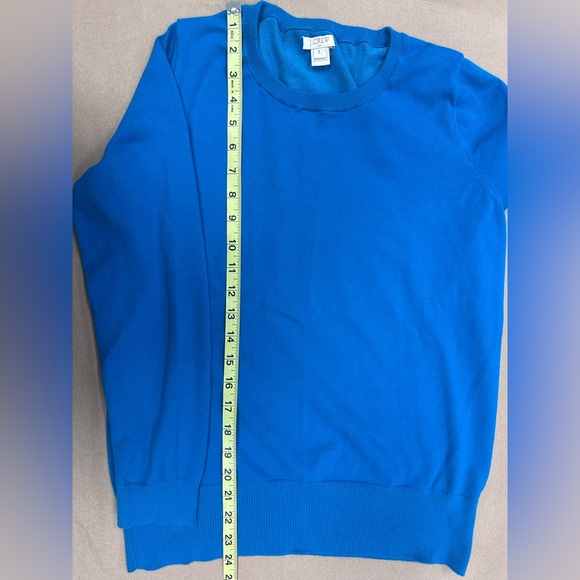 J. Crew Vibrant Blue Crew Neck Light-Weight Sweater Size Large - Picture 5 of 7